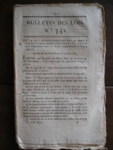 Collectif. Bulletin des lois du royaume de France. Imprimerie royale, Paris, 1814-1848. (Louis XVIII / Charles X / Louis-Philippe Ier, roi des Français)