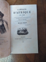 FERNEL, M. Campagne d\'Afrique en 1830 avec un portrait du Bey d\'Alger, le tableau de l\'organisation de l\'armée, et un plan des travaux du siège. Seconde édition corrigée et augmentée. Paris, Théophile Barrois père et Benjamin Duprat, 1831. Relié