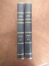Cinémagazine, année 1924. Deux volumes reliés contenant plusieurs numéros. Ex-libris de Jean Serge Bourgoin.