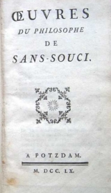 FRÉDÉRIC II, roi de Prusse. Œuvres du Philosophe de Sans-souci. Potsdam (Paris), 1760. Relié.