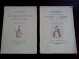 Boylesve, René. Sauvage, Sylvain (ill.) La leçon d\'amour dans un parc. Les nouvelles leçons d\'amour dans un parc. Paris, Georges Briffaut, Le livre du bibliophile, n. d. Complet en 2 volumes