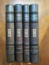 Louÿs, Pierre. Divers (ill.) Œuvres (Les Chansons de Bilitis. Aphrodite. La femme et le pantin. Les aventures du roi Pausole. Paris, Éditions Kra / Byblis, 1930. ensemble des 4 volumes reliés