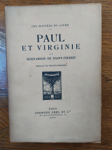 Saint-Pierre (de), Bernardin. Bernard, Tristan. Paul et Virginie. G. Crès « Les Maîtres du Livre », 1920. Frontispice de F.-L. Schmied