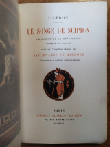 Cicéron. Le Songe de Scipion. Fragment de la République conservé par Macrobe suivi de Chapitres choisis des Saturnales de Macrobe. Maurice Glomeau, 1913