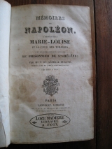DURAND (Sophie Cohouset, Mme Vve) Mémoires sur Napoléon, l\'impératrice Marie-Louise et la cour des Tuileries, avec des notes critiques faites par le prisonnier de Sainte-Hélène. Paris, Ladvocat, 1828. Relié