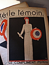 IRIBE, Paul (dir. et ill.) Le Témoin. Hebdomadaire illustré. Paris, 1933-1935. Brochures in-4 avec de nombreux dessins originaux en noir et en couleurs à pleine page.