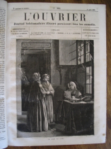 Collectif. L\'Ouvrier, journal hebdomadaire illustré. Paris, Au bureau du journal / Librairie de Ch. Blériot. 1860-1902.