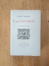 ‎MAINDRON, Maurice. ‎M. de Clérambon. Paris, La Connaissance, 1923.