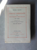 PAJON, Henri, Contes nouveaux et nouvelles nouvelles en vers, précédés d\'une étude bio-bibliographique de Fernand Mitton, Aux éditions d\'art de l\'Intermédiaire du bibliophile, Paris, 1928. Édition originale.