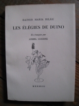 RILKE, Rainer Maria. Les Élégies de Duino. MERMOD, Lausanne, 1958.